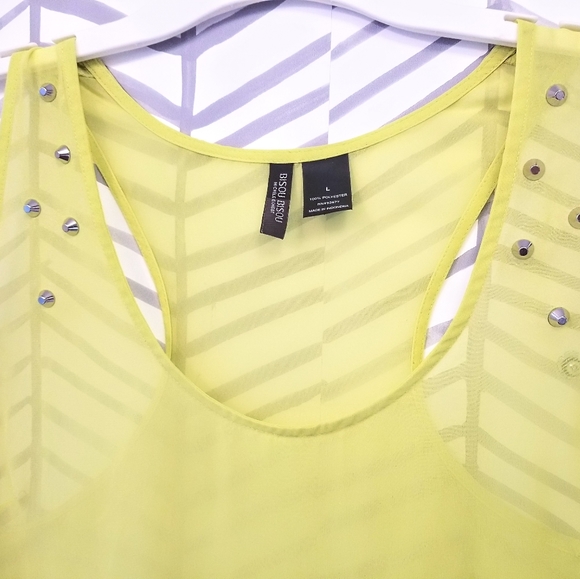 FWP!* Sheer Ruffled Embellished Sleeveless Top - Picture 3 of 7